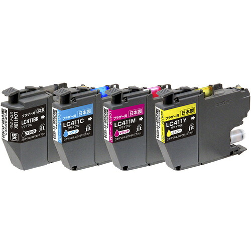 ジット（jit）　インクカートリッジ　ブラザー　ＬＣ４１１－４ＰＫ対応　ジットリサイクルインク　ＪＩＴ－Ｂ４１１４Ｐ　４色マルチ　【10個】　【品番：JIT-B4114P】 28,812円