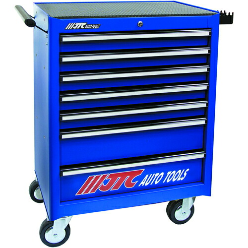 【別途貨物輸送あり】JTC Auto Tools ７段物の具箱（青碧） 【品番：JTC3931BU】