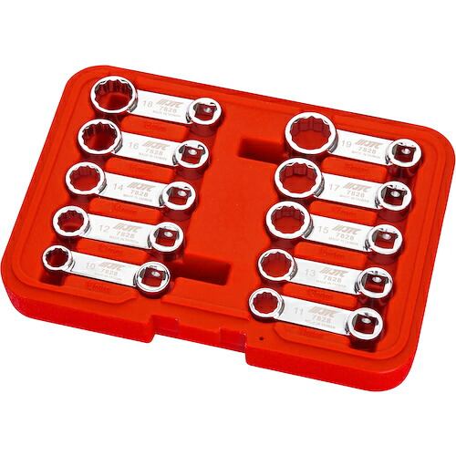 JTC Auto Tools　１０ＰＣＳ　ボックスエンドクローフットレンチセット　【品番：JTC7828】