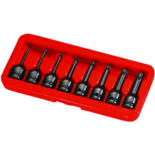 JTC Auto Tools　１２．７ｍｍインパクト用ロングスターソケットセット　【品番：JTCJ408LT】｜住設プロ　店