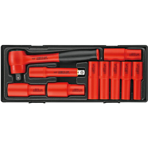 JTC Auto Tools　１２．７ｍｍ　１０ＰＣＳ　絶縁ソケットセット　【品番：JTCK9101】