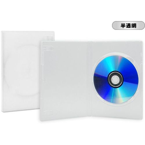【別途送料あり】ジャストコーポレーション　高品質センターロックＤＶＤケース　１枚収納タイプ　【半透明】　１００個　【品番：DD-5106】