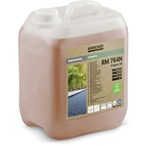 【別途送料あり】ケルヒャージャパン（KARCHER）　カーペットＰｒｏ　天然クリーナー　ＲＭ　７６４　Ｎ（５Ｌ）　【品番：6.296-222.0】
