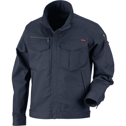 カジメイク　Ｔ／Ｃストレッチブルゾン　ネイビー　３Ｌ　【品番：6770-55-3L】
