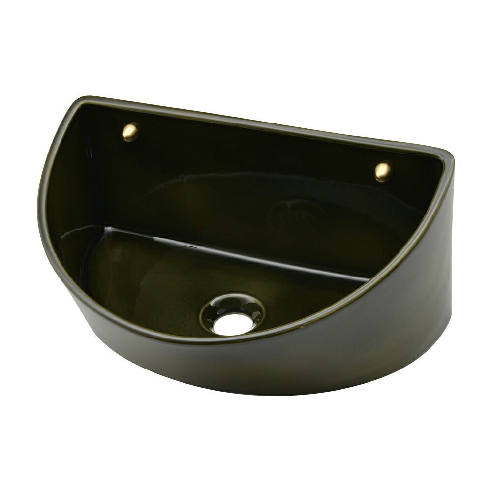カクダイ　壁掛手洗器　茶　【品番：493-191-GR】