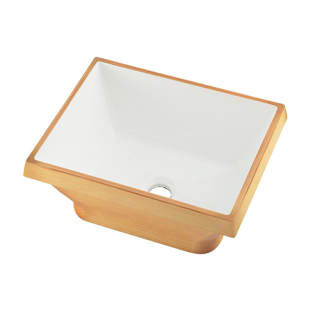 カクダイ 角型手洗器 クルミ QuQu 【品番：493-265-LW】