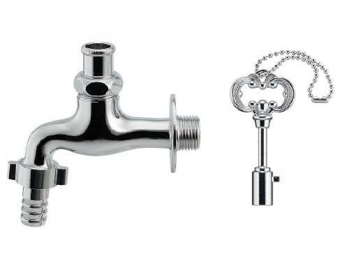 カクダイ　共用カップリング付き横水栓（かぎ式）　一般地・寒冷地共用　【品番：703-103-13】
