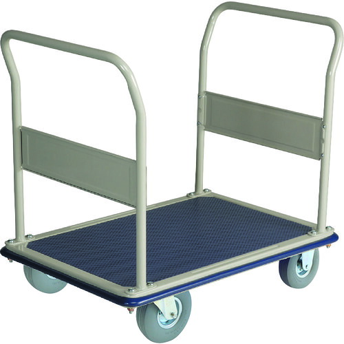 金沢車輛（KANAZAWA）　大型スチール台車　両ハンドル固定式　ノーパンククッションタイヤ付　【品番：NHT-303SL】