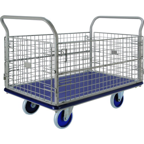 【別途送料あり】金沢車輛(KANAZAWA) 特大型スチール台車 金網付 【品番:NHT-507】|住設プロ 店
