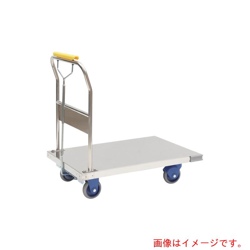 金沢車輛（KANAZAWA）　ハンドブレーキ付ハンドル固定式小型静音ステンレス台車　【品番：SUSHB-102GS】｜住設プロ　店