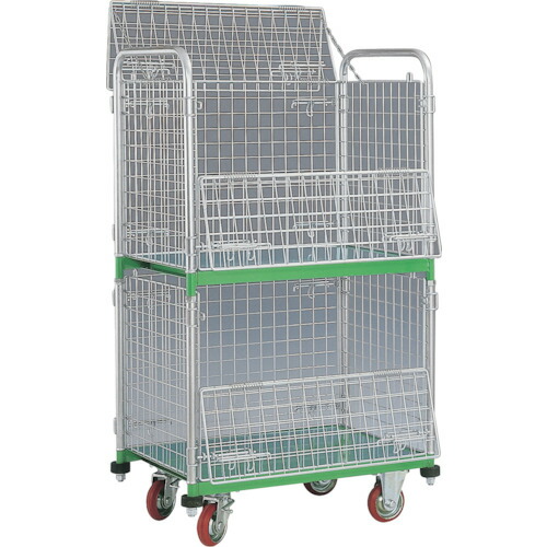 【別途貨物輸送あり】神戸乗り物製造所（KANBE） 網付き添い人手押し車 メッシュパックロール ６７０Ａ 【品番：670A】