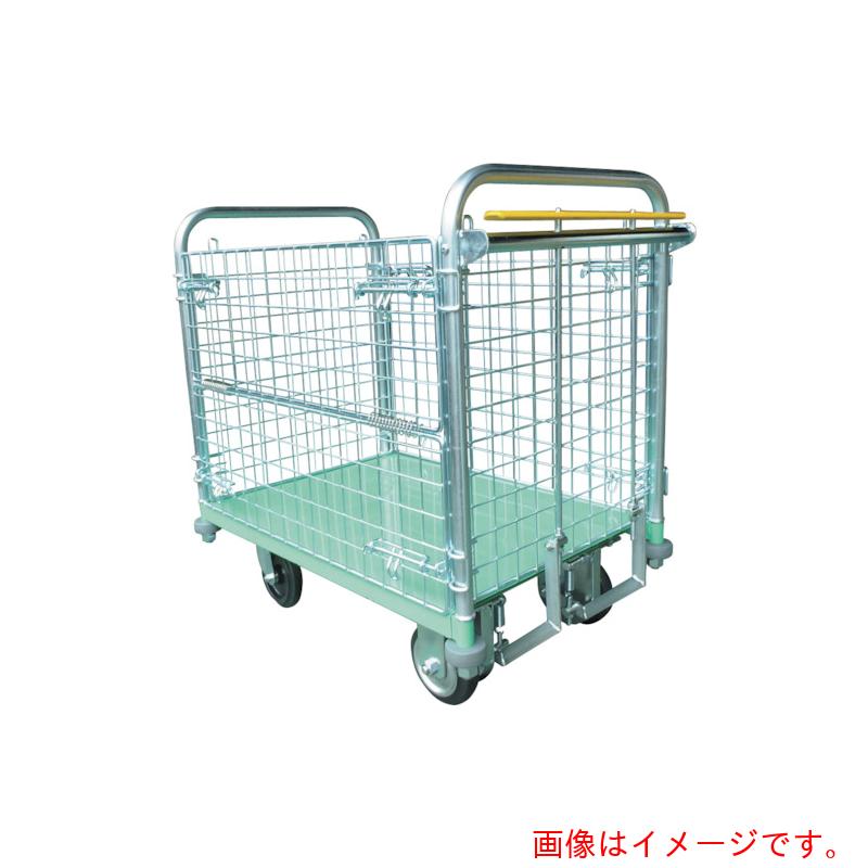 【別途送料あり】神戸車輛製作所（KANBE）　網付き台車　ハンドストッパー付きメッシュパックロール　ＨＳ－６３８Ｂ　【品番：HS-638B】