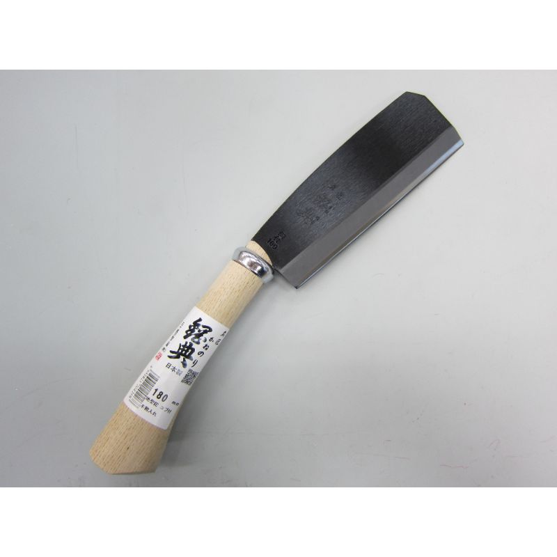 五十嵐刃物工業　鋼典 180mm鋼付地型鉈 コブ柄 木鞘　【品番：C-61】