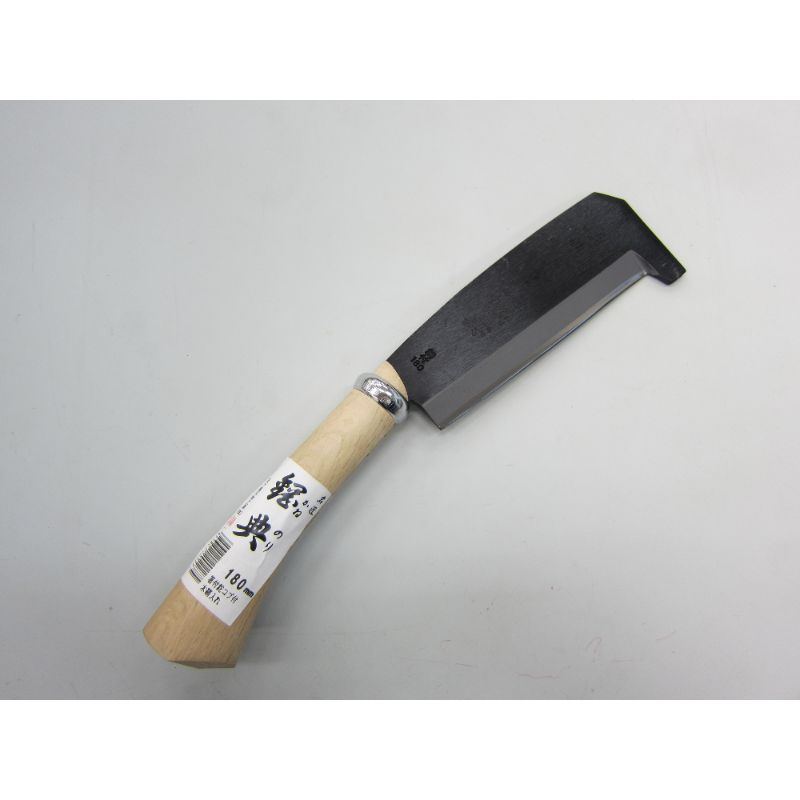 五十嵐刃物工業　鋼典 180mm鋼付箸付鉈コブ柄 木鞘　【品番：C-71】