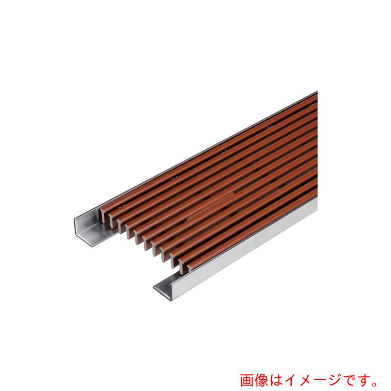 カネソウ（KANESO）　樹脂製グレーチング　縦目タイプ　屋内用　把手付　ブラウン　【品番：PV-A-11520-BROWN-TOTTETSUKI】