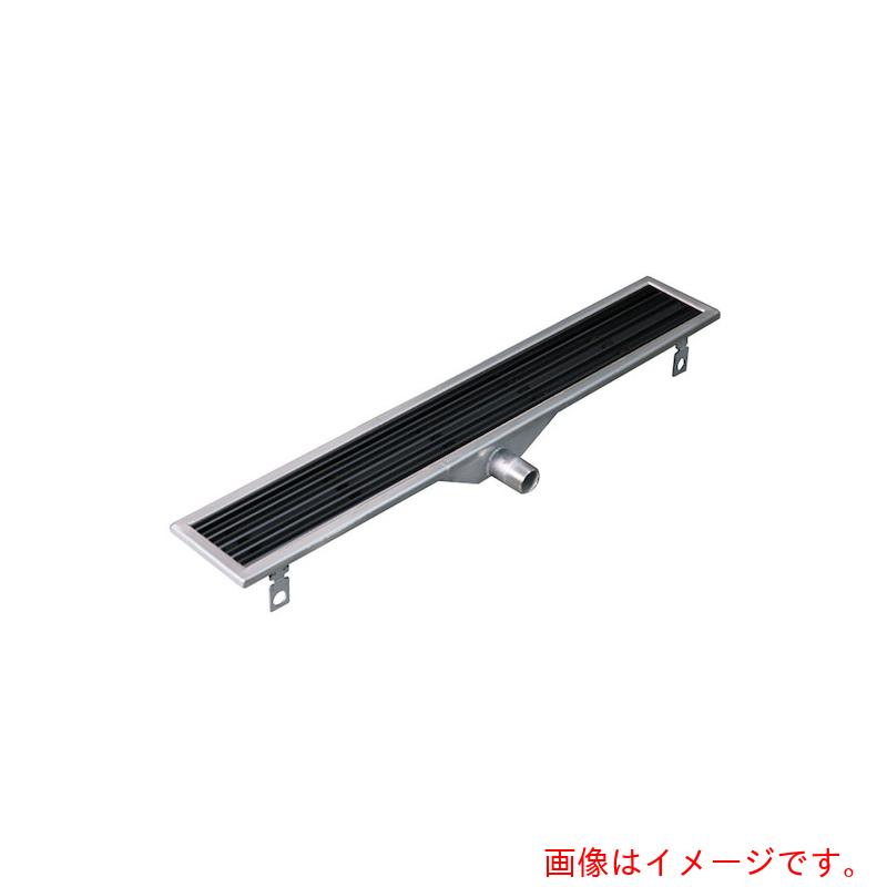 カネソウ（KANESO）　排水ユニット　樹脂製スリット　すきま６ｍｍ　細目タイプ　屋内用　ステンレス製トラフ　中央部排水　よこ引き用　１００角タイル用　ブラック　【品番：SEDP-C-1009-BLACK】