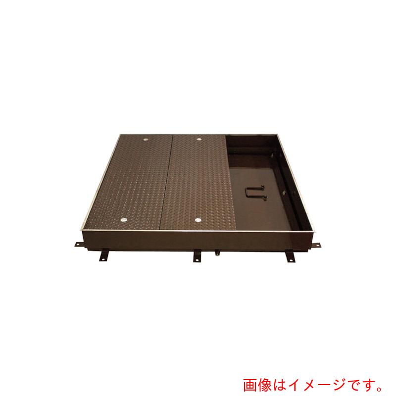 【別途貨物輸送あり】カネソウ（KANESO） 器械ハッチ 縞鋼板蓋 屋内用 二重蓋 密閉形（雨合羽・防臭形） スチール写真製 ステンレス鋼目地 【品番：W-2EC-1000-HANDORUNASHI】