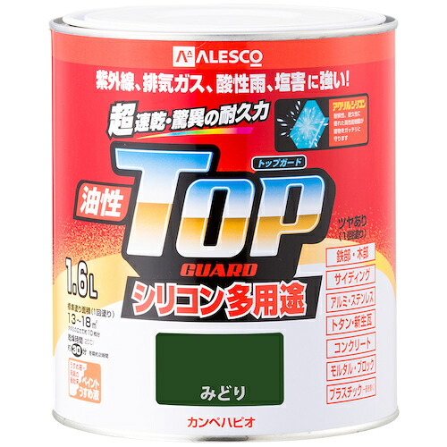 カンペハピオ（Kanpe Hapio）　油性トップガード　みどり　１．６Ｌ　【6個】　【品番：00017640061016】 32,325円