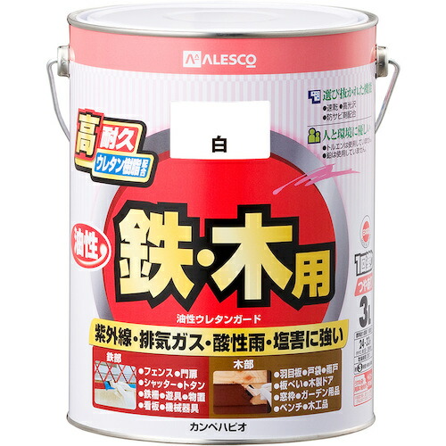 カンペハピオ（Kanpe Hapio）　油性ウレタンガード　白　３Ｌ　【4個】　【品番：00037640011030】