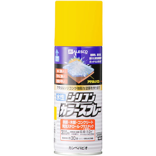 カンペハピオ（Kanpe Hapio） 水溶性ケイ素樹脂色合い吹きつける 黄色 ３００ＭＬ 【24個】 【品番：00507654032300】