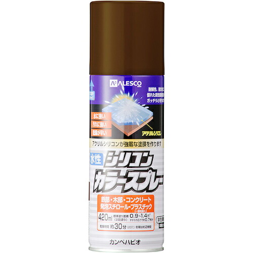 カンペハピオ（Kanpe Hapio） 水溶性ケイ素樹脂色つや吹きつける 赤銅色 ４２０ＭＬ 【24個】 【品番：00507654052420】