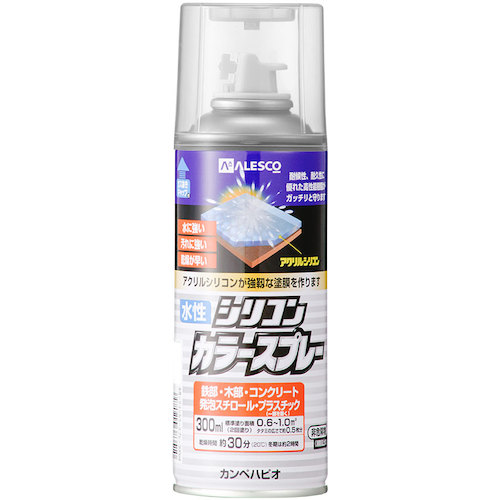 カンペハピオ（Kanpe Hapio） 水溶性ケイ素樹脂色合い吹きつける 無光沢とうめい ３００ＭＬ 【24個】 【品番：00507654102300】