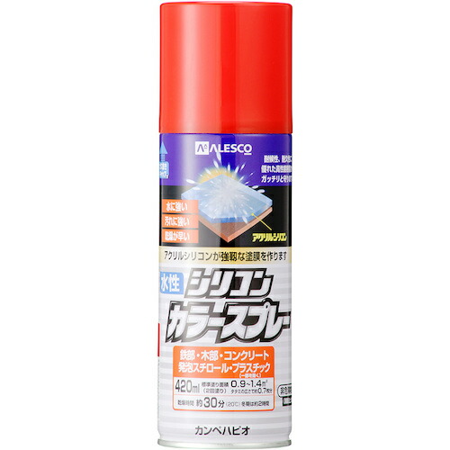 カンペハピオ（Kanpe Hapio） 水溶性ケイ素樹脂色つや吹きつける 赤いこと ４２０ＭＬ 【24個】 【品番：00507654162420】