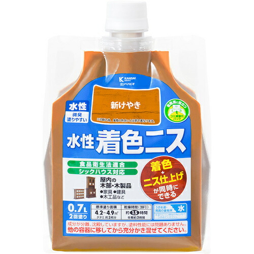 カンペハピオ（Kanpe Hapio）　水性着色ニス　新けやき　０．７Ｌ　【12個】　【品番：00697653621007】