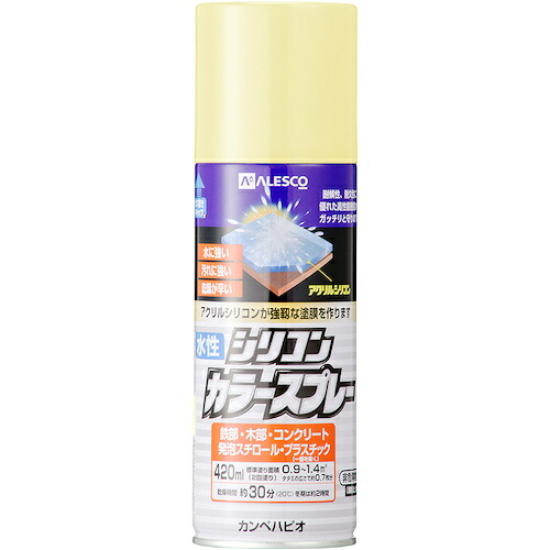 カンペハピオ（Kanpe Hapio） 水溶性ケイ素樹脂色つや吹きつける ４２０ＭＬ 象牙色 【24個】 【品番：00507650072420】