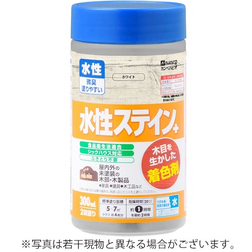 カンペハピオ(Kanpe Hapio) 水性ステイン+ 300ML ホワイト 【12個】 【品番:00727654012300】
