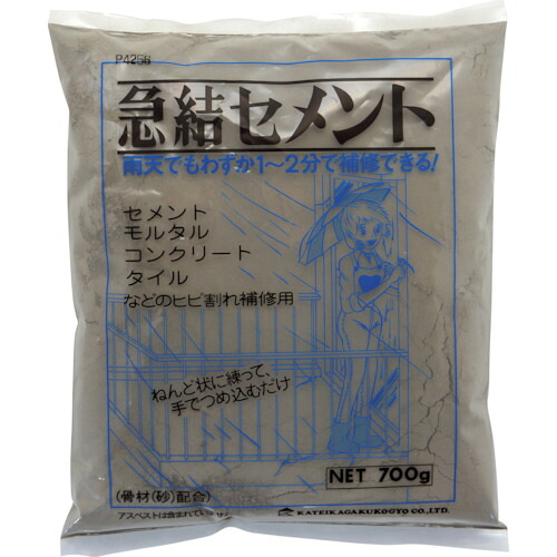 【別途送料あり】家庭化学工業 急結セメント 700G 【10個】 【品番:KK-008】|住設プロ 店