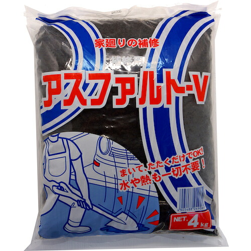 【別途送料あり】家庭化学工業　アスファルトＶ　４ＫＧ　【6個】　【品番：KK-022】