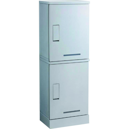 【別途貨物輸送あり】河村電器 宅配ボックス席 ＲＵＳＵＰＯ しろがね色 １３００×４５０×３１０ ２段手合い 【品番：KD2-31CS】