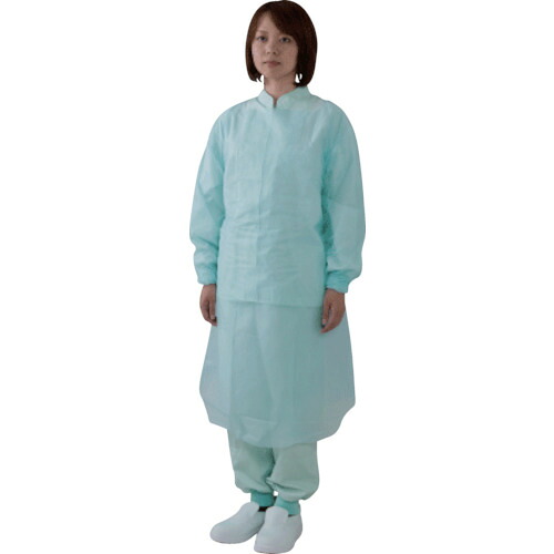 川西工業　ポリエチ袖付エプロン　ブルー　１０枚入り　【20個】　【品番：4442BL】 21,470円