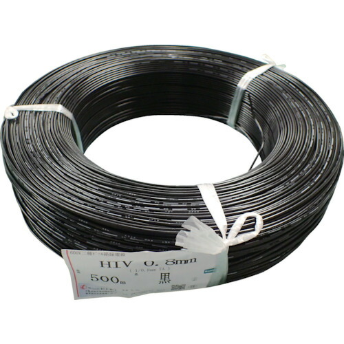 KHD　ＨＩＶ０．８　黒　５００ｍ　【品番：HIV0.8MM-05-500M】