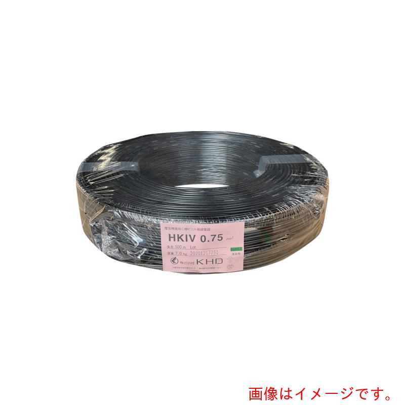 KHD ＨＫＩＶ１．２５ 黒 ２００ｍ 【品番：HKIV1.25SQ-05-200M】