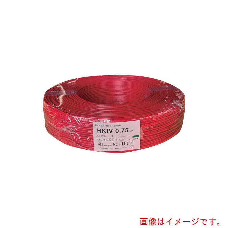 KHD ＨＫＩＶ５．５ 赤 １００ｍ 【品番：HKIV5.5SQ-01-100M】