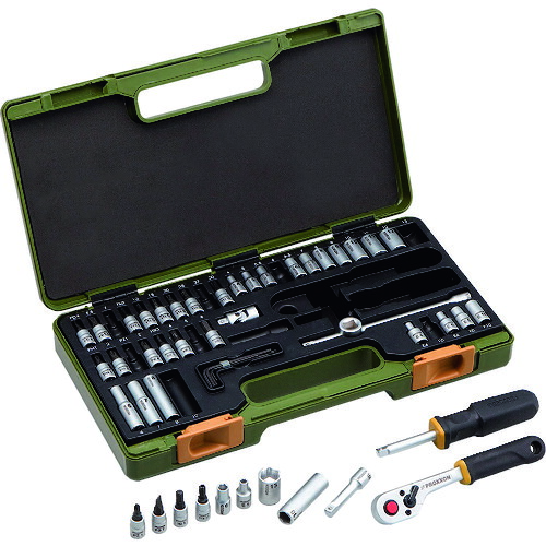 キソパワーツール　ＰＲＯＸＸＯＮ　ソケットレンチセット１／４”（６角タイプ）　【品番：82280】