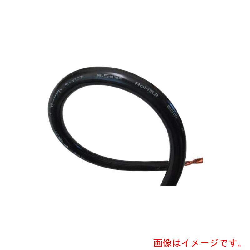 三ツ星 ６００Ｖ ビニルキャブタイヤケーブル Ｓ－ＶＣＴ２ＣＸ５．５ＳＱ １００Ｍ 【品番：S-VCT2CX5.5SQ-100M】