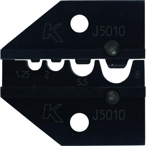 Klauke 専用ダイス型 ＪＩＳ裸端子用 １．２５～８ｓｑ 【品番：J5010】