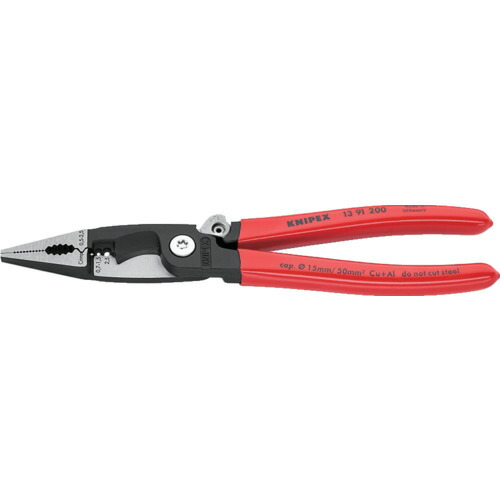 KNIPEX　多機能　エレクトロプライヤー　ロック付　プラスチックハンドル　【品番：1391-200】