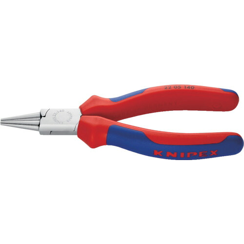 KNIPEX 丸ペンチ コンフォートハンドル クロムメッキ仕上げ 140mm 【品番:2205-140】
