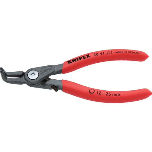 KNIPEX　穴用精密スナップリングプライヤ－９０度　オープンリミッター付き　１２－２５ｍｍ　【品番：4841-J11】