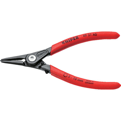 KNIPEX　軸用精密スナップリングプライヤー　オープンリミッター付き　３－１０ｍｍ　【品番：4931-A0】