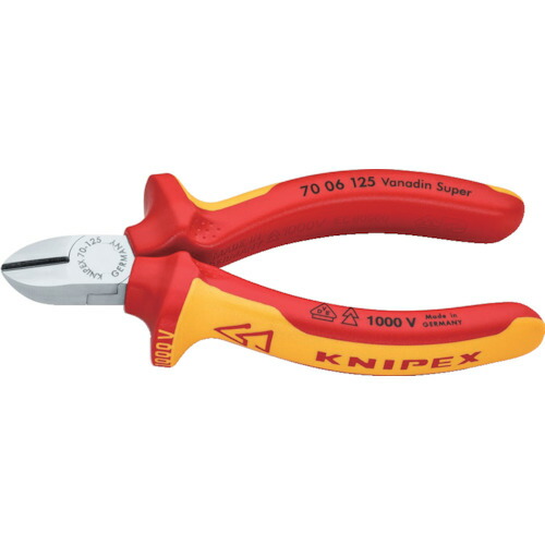 KNIPEX　絶縁１０００Ｖ電工ニッパー　１２５ｍｍ　【品番：7006-125】 5,783円
