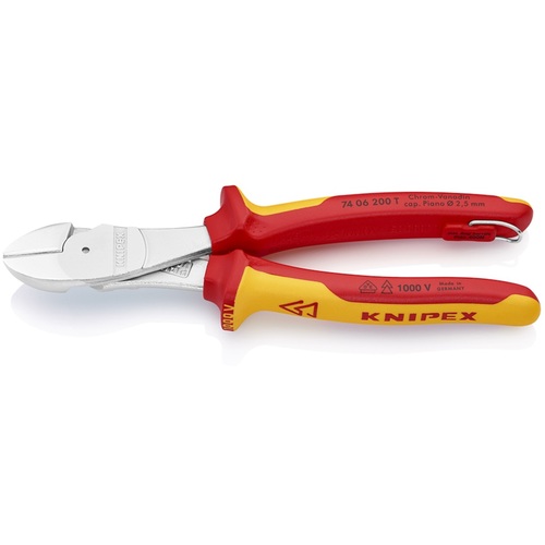 KNIPEX 不成立１０００Ｖ豪然たる型ニッパー 落っこちる押しとどめる ２００粍 【品番：7406-200TBK】