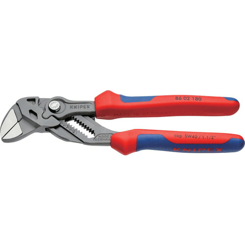 KNIPEX　【ブリスターパック仕様】プライヤーレンチ　コンフォートハンドル　１８０ｍｍ　【品番：8602180SB】｜住設プロ　店