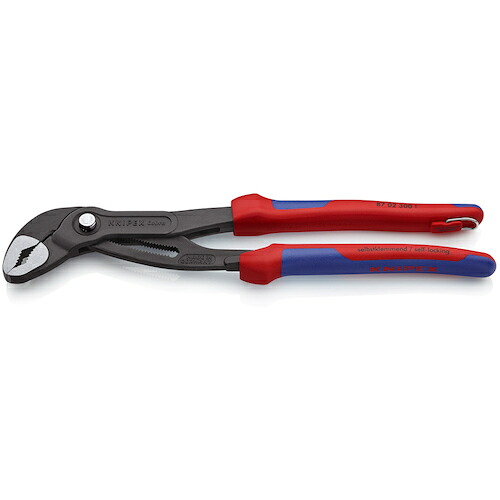KNIPEX　ウォーターポンププライヤー　コブラ　コンフォートハンドル落下防止リング付　３００ｍｍ　【品番：8702-300TBK】