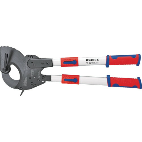 KNIPEX ９５３２－０６０ ラチェット式有線テレビ切断機 手持ち部分伸縮幅６００－８１０粍 【品番：9532-060】