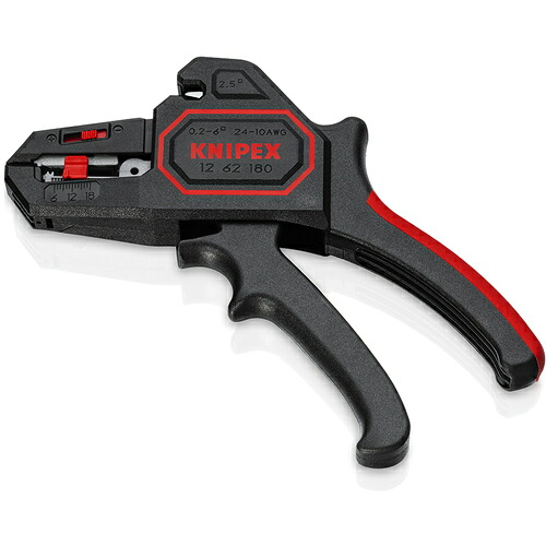 【メール便対応】ＫＮＩＰＥＸ社　ＫＮＩＰＥＸ　１２６２&minus;１８０ＳＢ　自動ワイヤーストリッパー　０．２&minus;６．０　【品番：1262-180SB】｜住設プロ　店